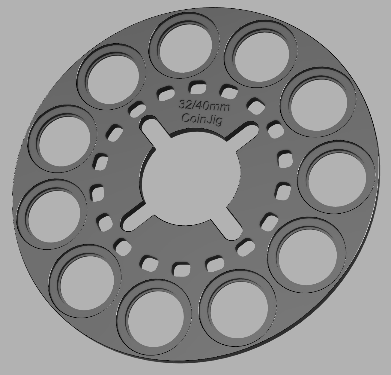 Coin 32/40 coin rotary jig, 3D printed